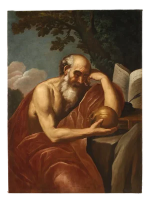 Italian Artist, Saint Jerome in Meditation, 1670, Oil on Canvas