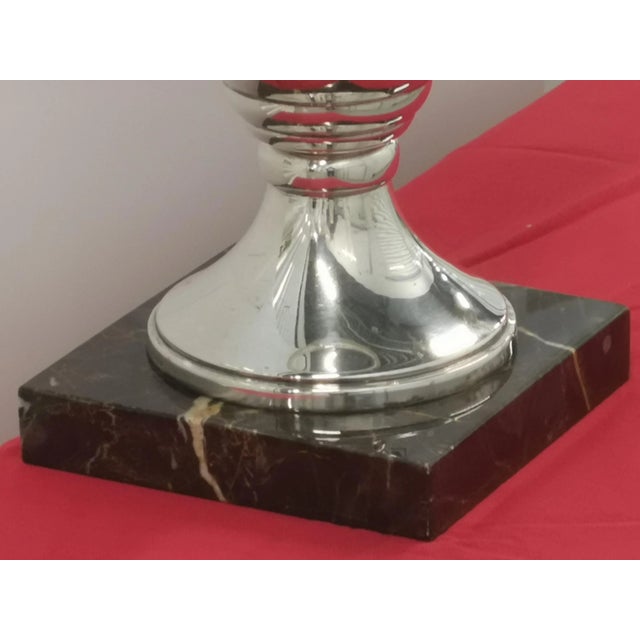 Silver-Plated Trophy Vase, 1980s For Sale - Image 4 of 6
