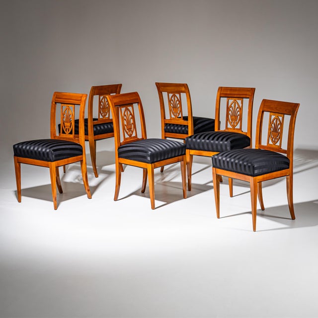 Brown 19th Century Biedermeier Dining Chairs, Set of 6 For Sale - Image 8 of 8