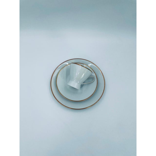 A collector's cup from a trio set by the renowned Rosenthal manufacturer from the Form 2000 line, crafted from high-...