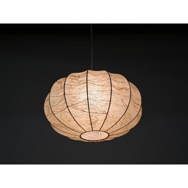 1960s Mid-Century Beige Marbled Cocoon Pendant by Castiglioni, Italy, 1960s For Sale - Image 5 of 16