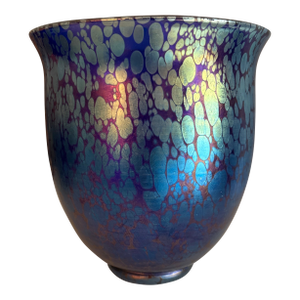 1900s Loetz Indigo Cobalt Bohemian Art Glass
