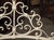 Large Antique French Wrought Iron Château Fireplace Landier Screen, Circa 1890 For Sale - Image 15 of 18