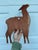 Carved Wood Llama Sculptural Wall Hanging For Sale - Image 4 of 4