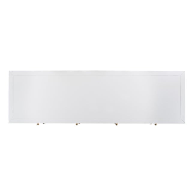 White Nora 60 in W. Rectangular Wood 6 Drawer Dresser, White For Sale - Image 8 of 9