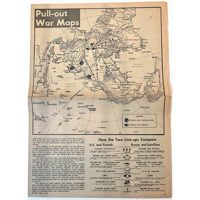 These two cold war maps show divided Europe, occupational zones of Germany, military forces of US and USSR with their...