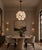 Glass 21st Century Ventiquattro Black Powder Coat Cream Pebble Murano Sputnik Chandelier by Fabio LTD For Sale - Image 7 of 7
