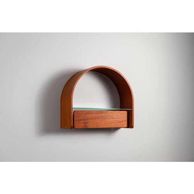 1960s Domus Wall Console with Lighting and Glass, 1960s For Sale - Image 5 of 16