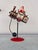 Vintage Christmas Folk Art Articulated Balancing Santa in Train For Sale - Image 4 of 11