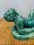 Pair of Signed 1932 Ceramic Glazed Faun Sculptures For Sale - Image 12 of 12