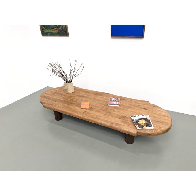 Vintage Oval Coffee Table in Oak, 1950s For Sale - Image 17 of 18