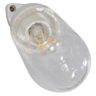 Ceramic and Glass Angled Wall Lamp For Sale