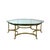 Late 20th Century Brass & Glass Coffee Table | Hollywood Regency Style, Hoof Foot Base For Sale - Image 5 of 18
