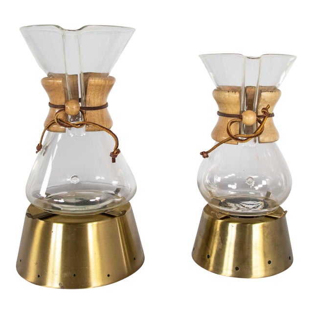 2 Mid Century Modern Chemex Pour Over Coffeemakers by Peter Schlumbohm