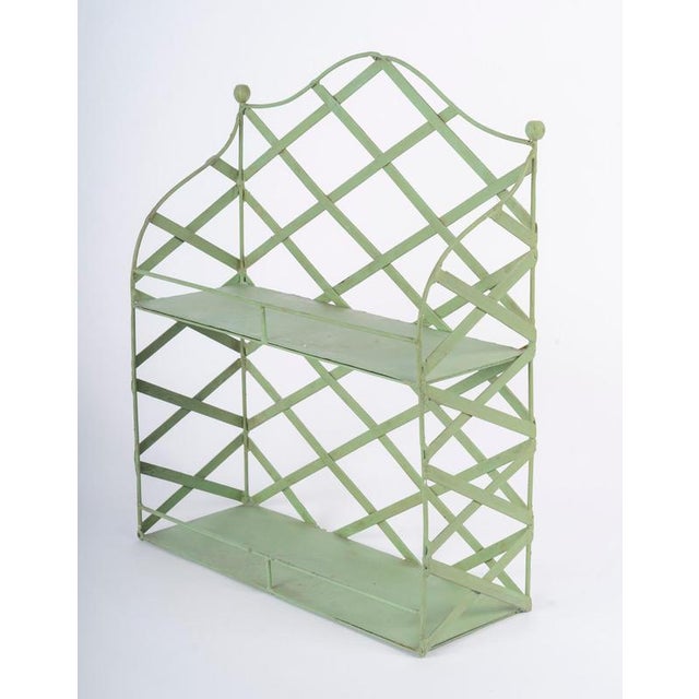 Small Painted Metal Shelf, 1950s For Sale - Image 3 of 6