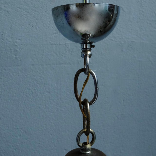 Pendant Lamp in Steel and Murano Glass For Sale - Image 3 of 18