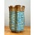 Vintage Textured Blue Ceramic Vase For Sale - Image 4 of 12