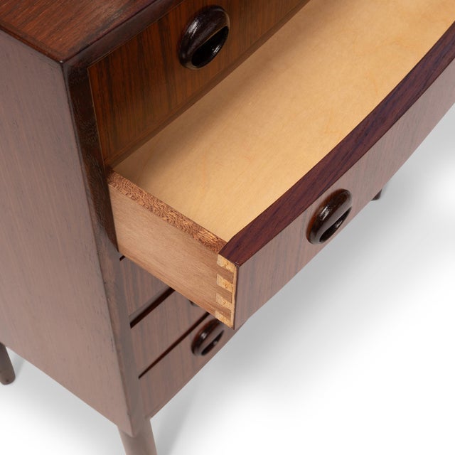 Vintage Danish Mid Century Rosewood 5 Drawer Chest 1960s Kai Kristiansen For Sale In San Francisco - Image 6 of 10
