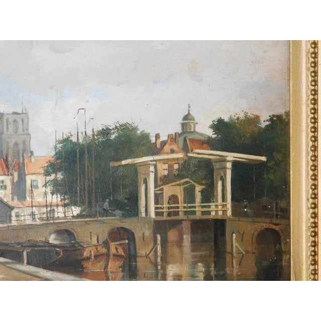 19th Century Original Petrus Gerardus Vertin Oil on Board Painting Signed For Sale In Portland, ME - Image 6 of 6