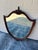 Vintage 1930s Mahogany Shield Hanging Wall Mirror For Sale - Image 4 of 9
