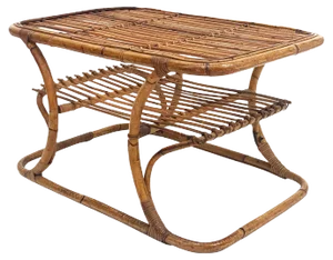 Mid-Century Italian Modern Bamboo Coffee Table, 1950s