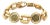 UNOARRE Jeweler Coin Bracelet In 18k Yellow Gold Open Link Style For Sale
