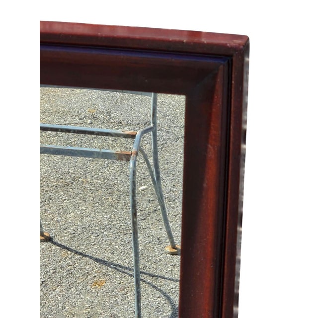 Wood 19th Century English Solid Mahogany Fireplace Hallway Mirror. For Sale - Image 7 of 13