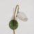 Mid-Century Modern Italian Brass and Green Lacquered and Opaline Glass Wall Sconces, 1950s, Set of 2 For Sale - Image 3 of 16