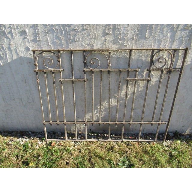 Antique Victorian Iron Gate Window Garden Fence Architectural Salvage Door #024 For Sale In Philadelphia - Image 6 of 6