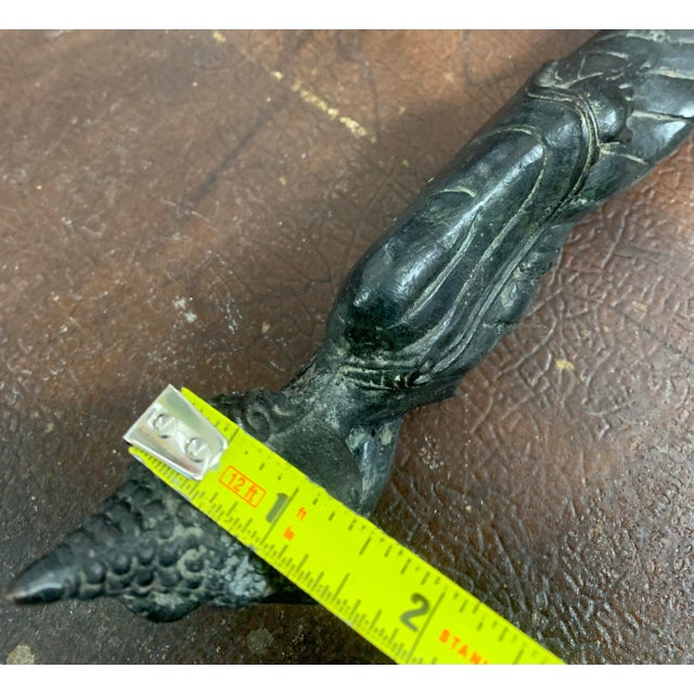 Vintage Reclining Buddha Bronze Sculpture For Sale - Image 10 of 10