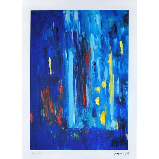 Blue Composition is an original colored esacolor print realized by Martine Goeyens in the 2000s. The artwork is hand-...