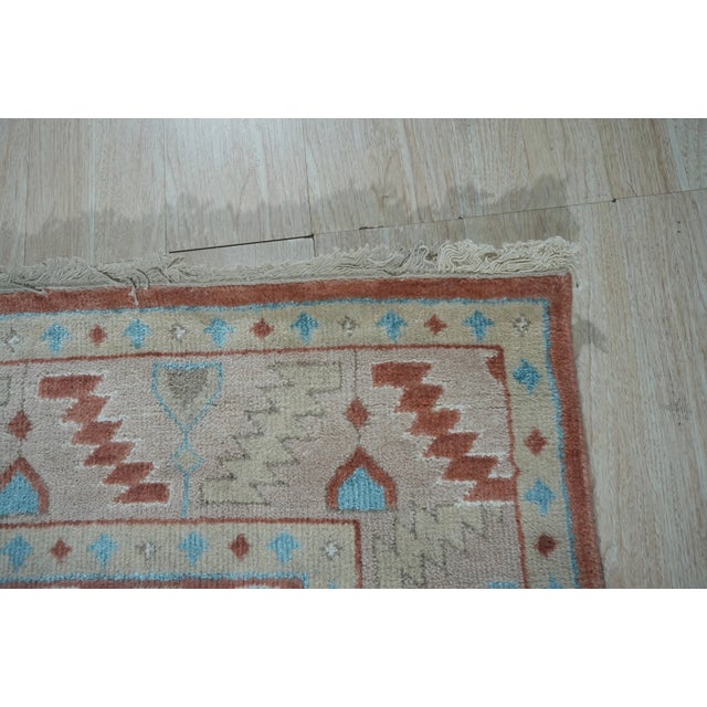 Textile 6x9 Penelope Traditional Coral Geometric Medallion Hand Knotted Wool Carpet Rug For Sale - Image 7 of 9