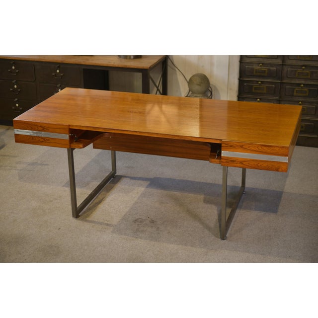 Wooden Minister's Desk by Claude Gaillard and Henri Lesetre for Ligne Roset, 1970s For Sale - Image 15 of 16