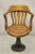 Antique Jb Van Sciver Oak Wood Swivel Ship Captains Courthouse Bankers Arm Chair For Sale - Image 12 of 12