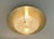 Very large Vintage mid century architectonic light, featuring an anodized light gold disc with a center murano glass cover...