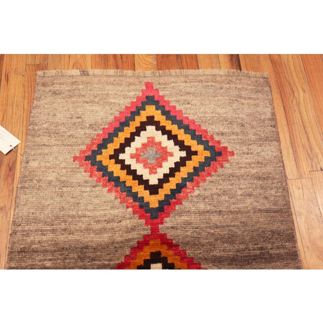 Tribal Nazmiyal Collection Vintage Persian Gabbeh Rug For Sale - Image 3 of 8