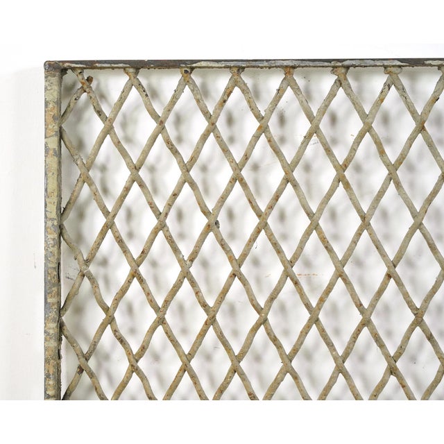 Reclaimed Industrial Steel Mesh Security Panel 41.625 X 37 In. For Sale - Image 4 of 10