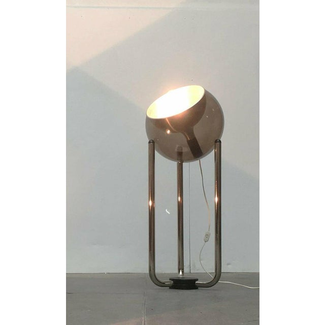 Very rare Space Age Globe Sticking lamp from Temde. Imposant design made of acrylic and metal according to a very simple...