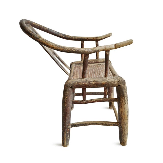 Antique Ming Horseshoe Back Village Chair For Sale In Los Angeles - Image 6 of 9