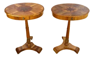 19th Century Biedermeier Side Tables, 1830s, Set of 2