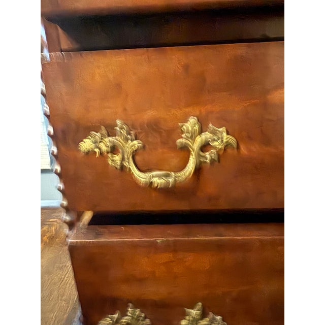 Wood Exceptional 19th Century Flame Mahogany Chest of Drawers With Barley Twist Columns For Sale - Image 7 of 11