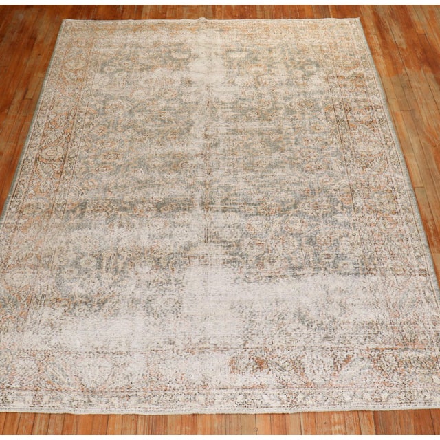 Shabby Chic Worn Vintager Turkish Rug, 6'11'' X 9'10'' For Sale - Image 3 of 8