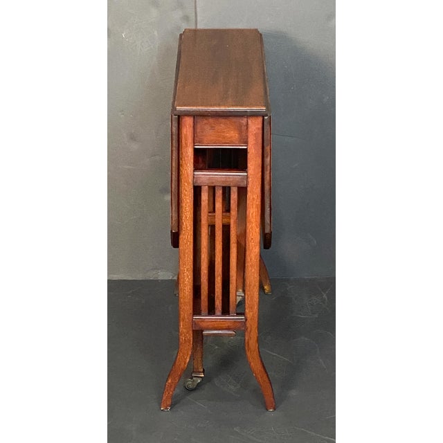 English Drop-Leaf Sutherland Table of Mahogany Attributed to Spillman & Co. For Sale In Austin - Image 6 of 9