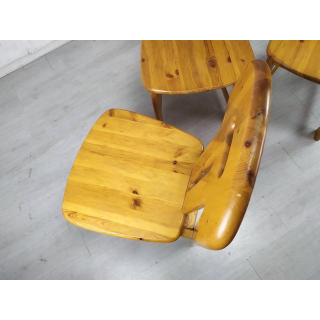 Brutalist Pine Dining Chairs, Set of 4 For Sale - Image 15 of 18