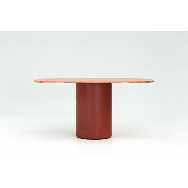 Mid-Century Modern Tobia Dining Table in Red Traverine by Afra and Tobia Scarpa for B&B Italia, 1970s For Sale - Image 3 of 11