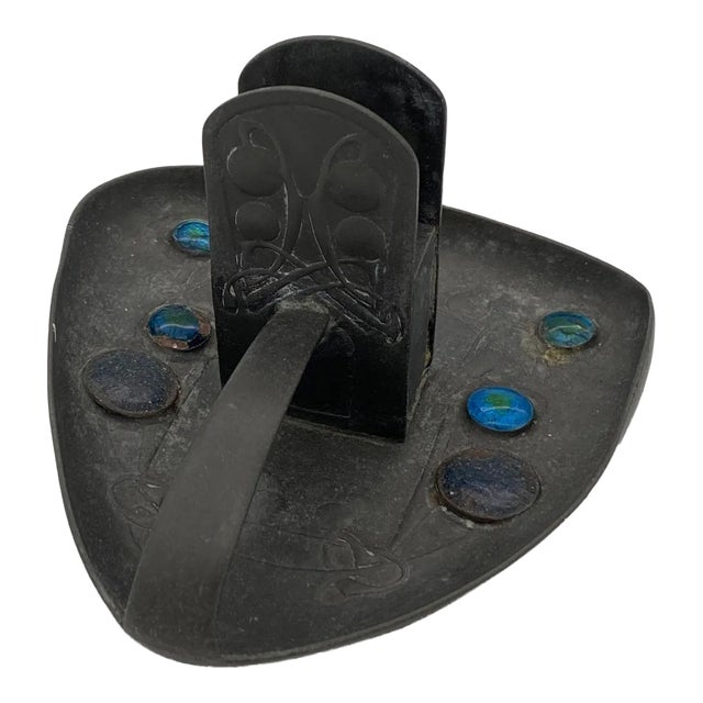 Art Nouveau Pewter Ashtray With Enamel by Archibald Knox for Liberty & Co Circa 1908 For Sale