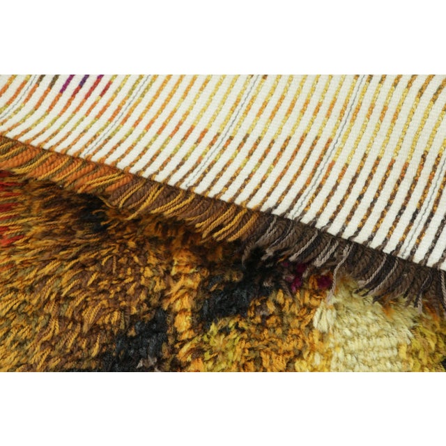 Textile Vintage Swedish Rya Shag Rug With Polychromatic Abstract Pattern - Rug & Kilim For Sale - Image 7 of 7