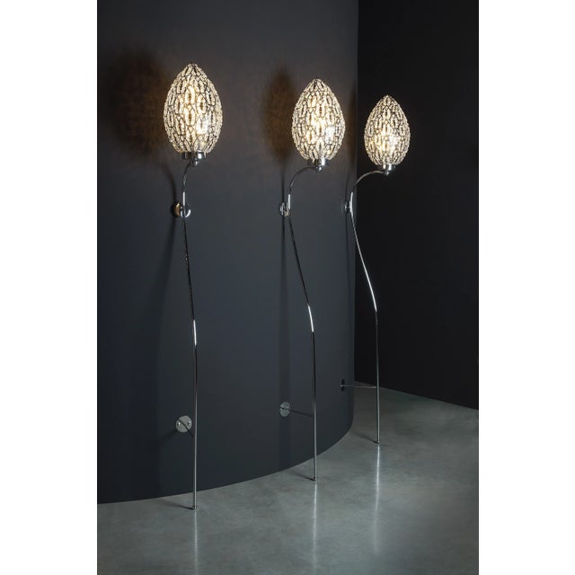 Steel & Crystal Egg Arabesque Wall Light from VGnewtrend, in New conditions. Designed from 2000 European Plug (up to 250V).