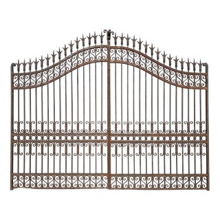 Antique Wrought Iron Gate, 1940s For Sale