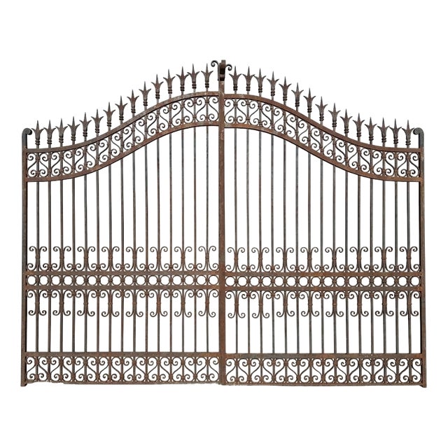 Antique Wrought Iron Gate, 1940s For Sale